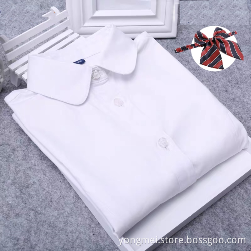 Girls white color shirt school uniform